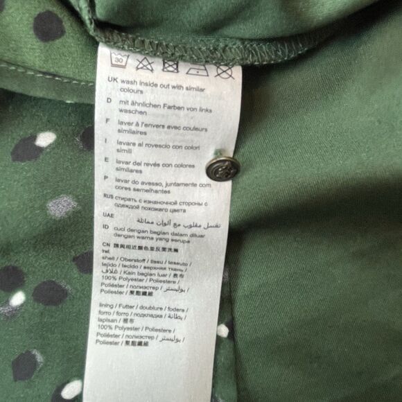 Esprit Mini Green Polka Dot Dress Career Teacher Y2K -4 - Picture 9 of 10